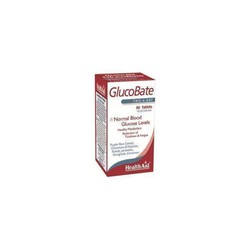 Health Aid GlucoBate Συμπλήρωμα Διατροφής Με Βιταμίνες Μέταλλα Κανέλα & Φυτικά Εκχυλίσματα Για Υγιή Επίπεδα Γλυκόζης 60 φυτικές ταμπλέτες