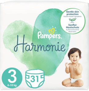 Pampers Harmonie Size. 3 (6kg-10kg) 31 Diapers