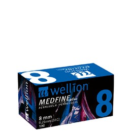Wellion Medfine Plus Βελόνες Πένας Ινσουλίνης 8mm / 0,25mm (31G) 100pcs