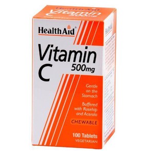 Health Aid Vitamin C 500mg with Rosehip and Acerol