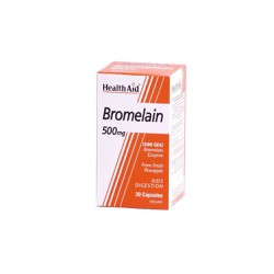 Health Aid Bromelain 500mg Dietary Supplement For Digestion & Metabolism 30 capsules