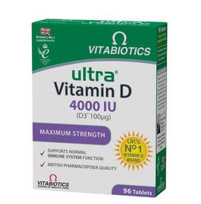 Vitabiotics Ultra Vitamin D3 4000IU, 96Tablets
