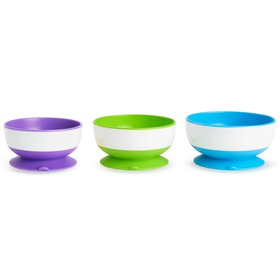 Munchkin Stay-Put Suction Bowls - 3 Pack (1107502)