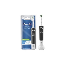 Oral-B Vitality 100 Cross Action Black Επαναφορτιζόμενη Ηλεκτρική Οδοντόβουρτσα Μαύρη 1 τεμάχιο