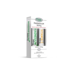 Power Health Magnesium 300mg Με Βιταμίνη B6 20 ταμπλέτες + Δώρο Vitamin C 500mg 20 ταμπλέτες