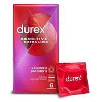 Durex Sensitive Extra Lube 6τμχ - Πολύ Λεπτά Προφυ