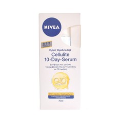 Nivea Ορός Σμίλευσης Q10 Cellulite 10 Day Serum 75ml. Ο ορός Σμίλευσης NIVEA Q10 λειτουργεί αρμονικά με την επιδερμίδα και αφήνει την επιδερμίδα αισθητά πιο αναζωογονημένη. 