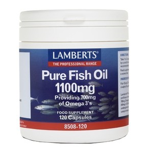 Lamberts Pure Fish Oil 1100mg, 120 Capsules