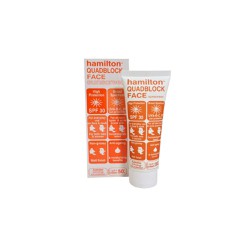 Hamilton Quadblock Face SPF30 Non Graasy Sunscreen Light Cream 50gr 