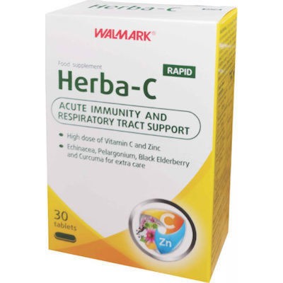 VIVAPHARM Herba-C Πολυβιταμινούχο Συμπλήρωμα Διατροφής Με Βιταμίνη C & Ψευδάργυρο Για Τη Σωστή Λειτουργία Του Ανοσοποιητικού Συστήματος x30 δισκία