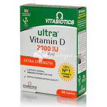 Vitabiotics Ultra Vitamin D3 2000IU - Οστά, Καρδιά, Εγκέφαλος, 96 tabs