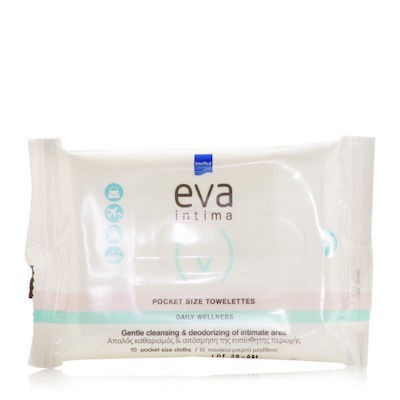 EVA Intima Pocket Size Towelettes Daily Wellness Πανάκια Καθαρισμού Της Ευαίσθητης Περιοχής 10 Τεμάχια