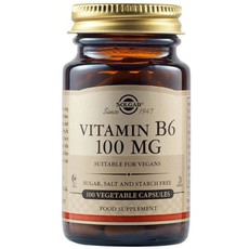 Solgar Vitamin B6 Συμπλήρωμα Διατροφής 100mg 100ve