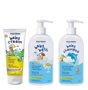 Frezyderm Baby Cream 175ml  Shampoo 300ml  Bath 30