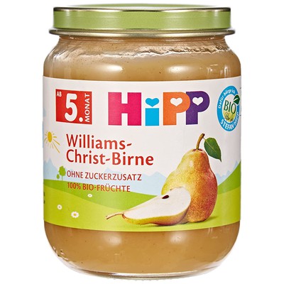 HIPP Bio Βρεφική Φρουτόκρεμα Με Αχλάδι Williams Christ & Μήλο Από 5 Μηνών 190g