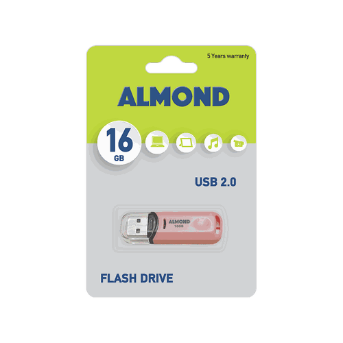 ALMOND FLASH DRIVE USB 16GB PASTEL ΡΟΖ