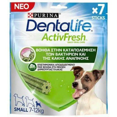 PURINA Dentalife Activfresh Small Οδοντική Λιχουδιά Σκύλου Κατά Της Κακοσμίας 7 Τεμάχια