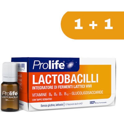 PROLIFE Lactobacilli Συμπλήρωμα Διατροφής Με Προβιοτικά Πρεβιοτικά & Βιταμίνες Β Αμπούλες των 8ml (2 συσκευασίες των 7 φιαλιδίων)