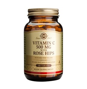 Solgar Vitamin C with Rose Hips 500mg 100 Tablets