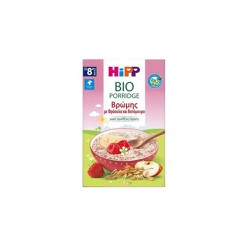 Hipp Βρεφική Κρέμα Βρώμης Με Φράουλα & Βατόμουρο Χωρίς Ζάχαρη Για Ηλικίες 8m+ 250gr