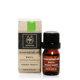 Apivita Essential Oil Basil 100% Βιολογικό Αιθέριο Ελαιο Βασιλικού, 5ml