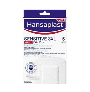 Hansaplast Sensitive 3XL Strips 10x15cm, 5pcs