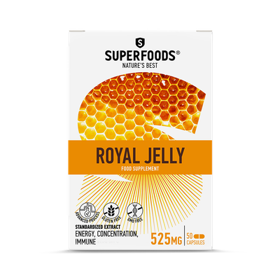 SUPERFOODS Royal Jelly Βασιλικός Πολτός 525mg Για Κρυολόγημα & Ανοσοποιητικό x50 Κάψουλες