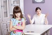 Mother daughter quarrel tantrum rejection saying no