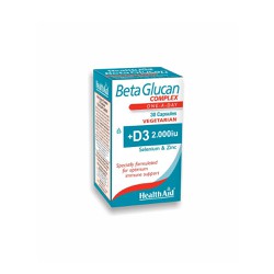 Health Aid Beta Glucan Complex Για Την Ενίσχυση Του Ανοσοποιητικού 30 φυτικές κάψουλες