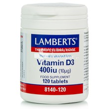 Lamberts Vitamin D3 400iu (10μg), 120tabs (8140-120)