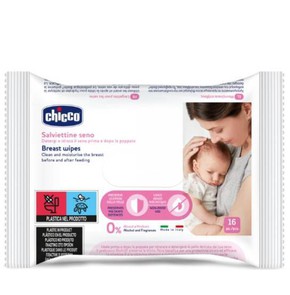 Chicco Cleansing Breast Wipes, 16 pcs