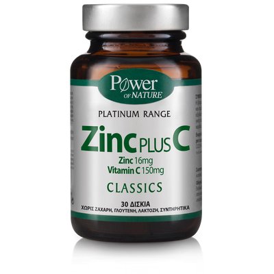 POWER HEALTH Classics Platinum Zinc 15mg Plus Vitamin C 150mg 30tabs