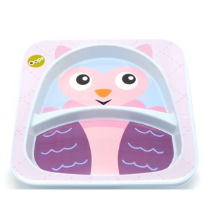 Oops Weaning Plate with Compartments 6+ with Owl, 