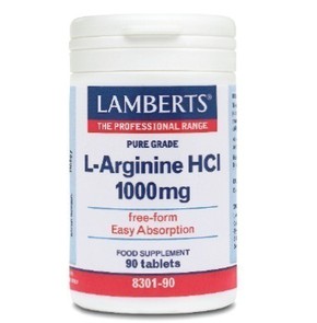Lamberts L-Arginine HCl 1000mg, 90 Tablets