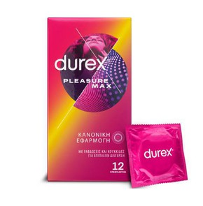 Durex Pleasure Max Condoms, 12 Pieces