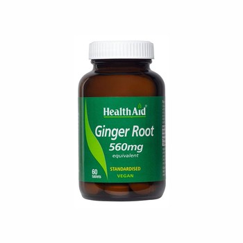 HEALTH AID GINGER ROOT 560MG 60TABS