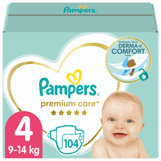 Pampers Premium Care No 4 (8-14Kg) Πάνες 104Τμχ με