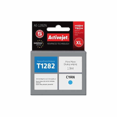 ACTIVE JET  INK ΣΥΜΒΑΤΟ ΜΕ EPSON AE-1282N #T1282 C