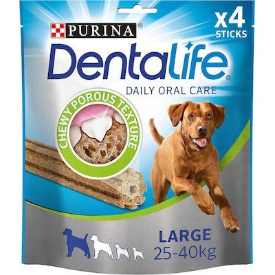 PURINA DentaLife Large, Complementary Food For Adult Dogs Weighing 25-45kg