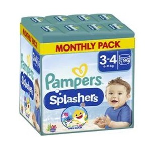 Pampers Splashers Size 3-4 (6-11kg) Monthly Pack, 