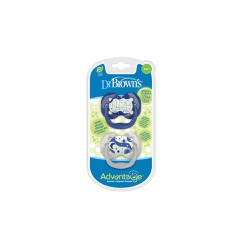 Dr.Brown's Advantage Silicone Pacifier Night For Babies 0-6 months 2 pieces