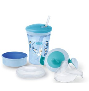 Nuk Learn to Drink Set Action Cup 12+, 230ml & Tra