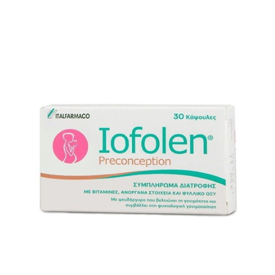 ITALFARMACO Iofolen Preconception Συμπλήρωμα Διατροφής Για Τις Γυναίκες Που Βρίσκονται Σε Αναπαργωγή Ηλικία x30 Κάψουλες