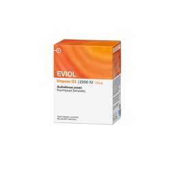 Eviol Vitamin D3 2200IU 55μg Nutritional Supplement 60 soft capsules