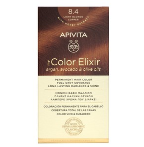 Apivita My Color Elixir Μόνιμη Βαφή Μαλλιών Νο 8.4