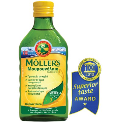 Moller's Μουρουνέλαιο Natural, φυσική γεύση 250ml