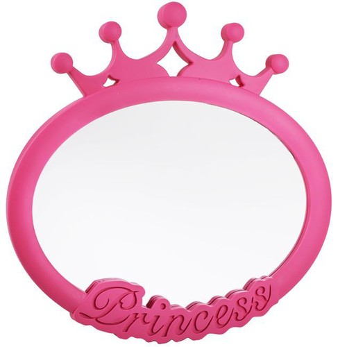 Pasqyrë Ovale Rozë Dizajn "Princess" 25x25 Cm