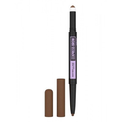 MAYBELLINE Express Brow Satin Duo Pencil, Μολύβι Φρυδιών Medium 02 Brown