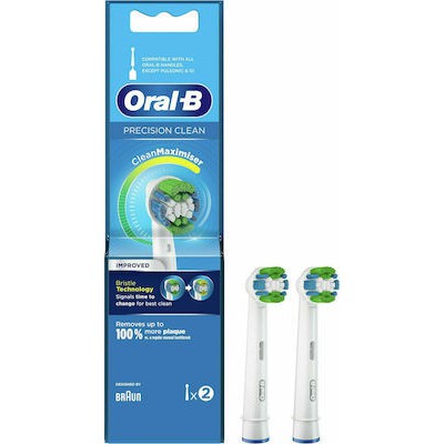 ORAL B Ανταλλακτικές Κεφαλές Για Ηλεκτρικές Οδοντόβουρτσες Precision Clean x2