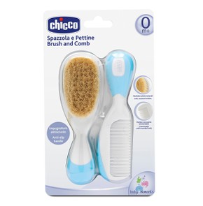 Chicco Brush and Comb Light Blue Color with Natura
